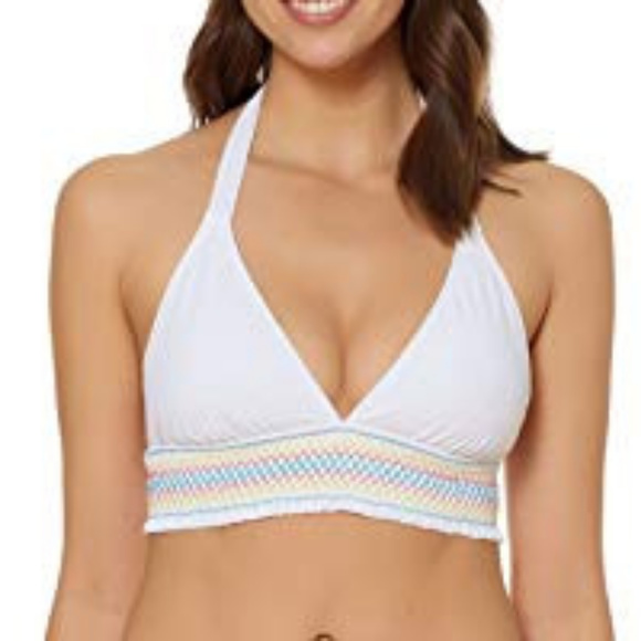 Bleu Rod Beattie Other - Bleu by Rod Beattie Stitch-Trim Halter Bikini Top